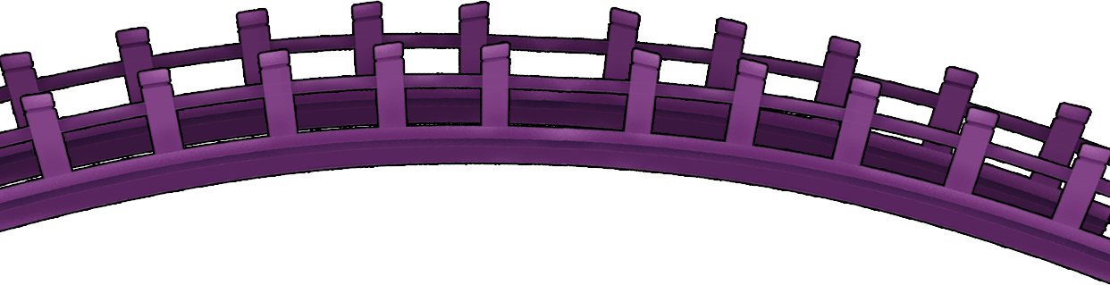 手繪透明底紫色鵲橋免扣圖片
