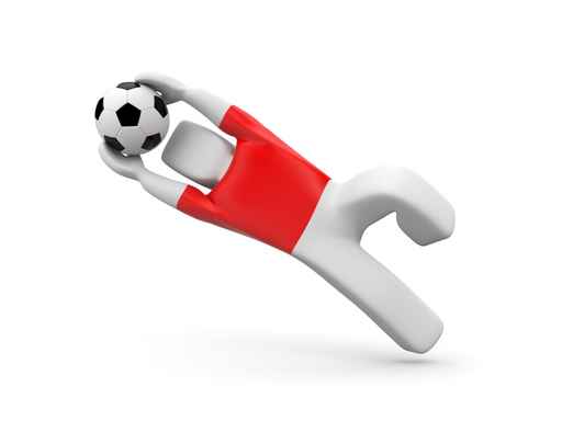 3D小人足球運動PPT素材