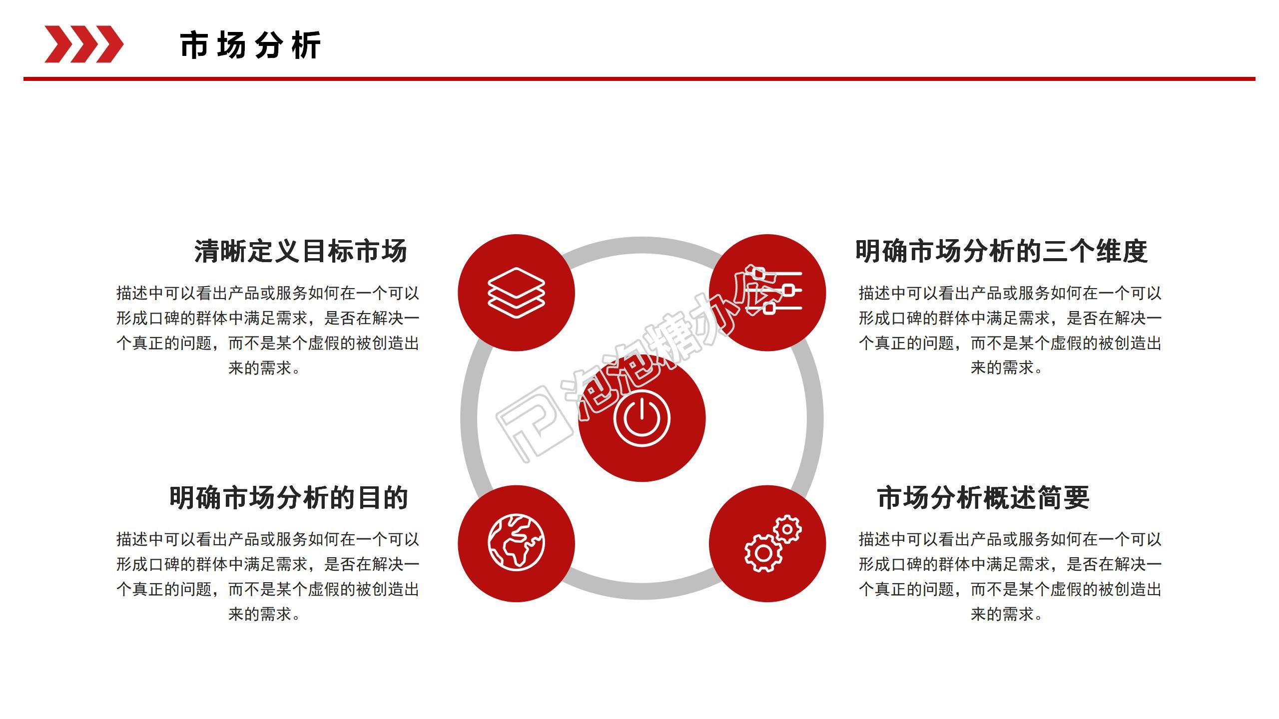 紅色經典創意商務高端營銷策劃方案產品策略市場調查報告ppt模板