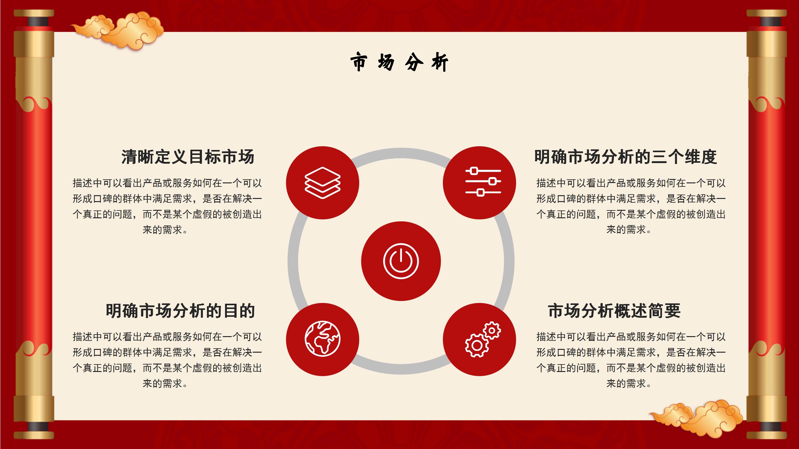 中國風商務年會策劃方案市場報告營銷推廣PPT模板