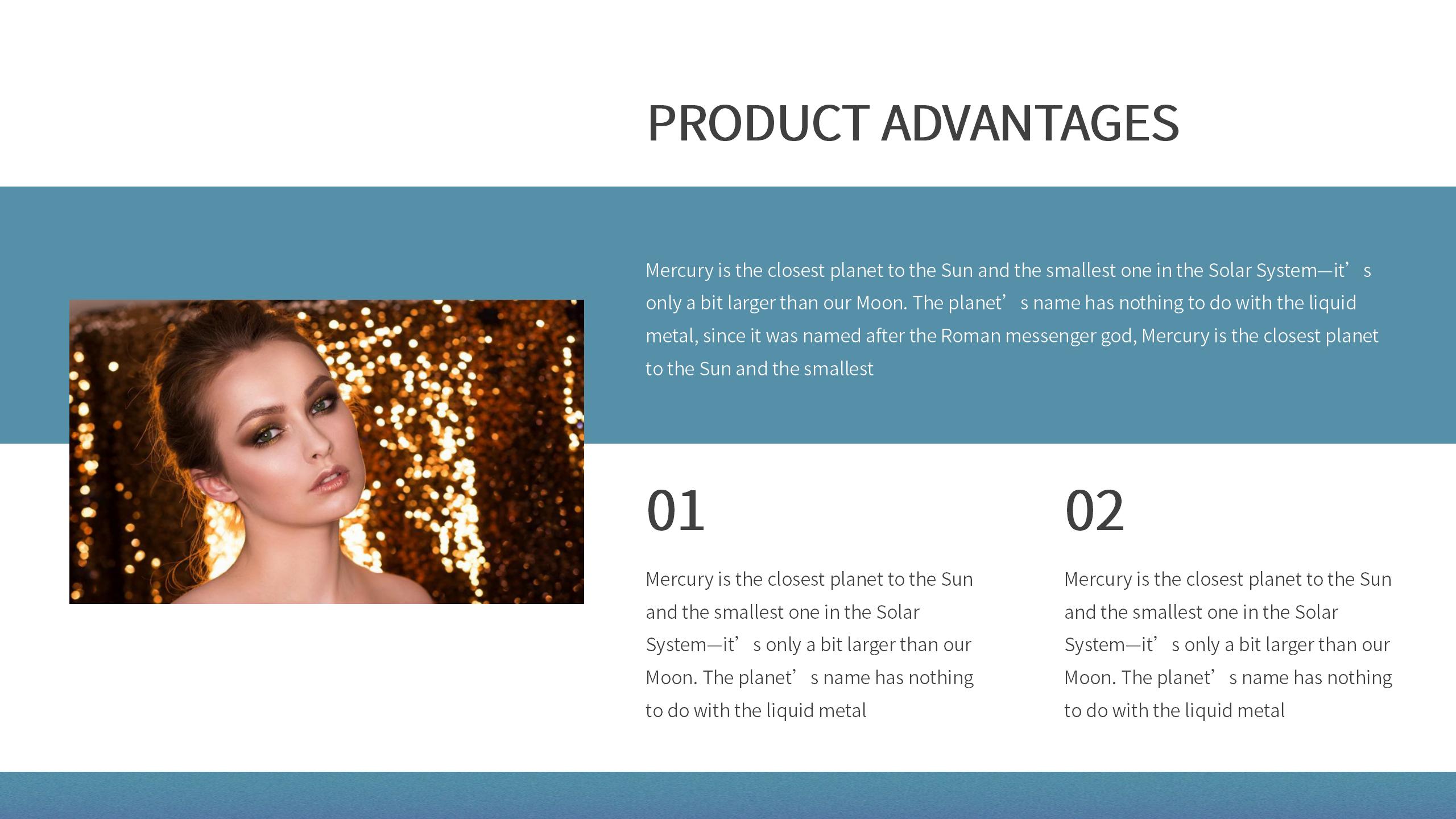 蓝色渐变中国风化妆品品牌介绍新产品推广产品分析报告PPT模板