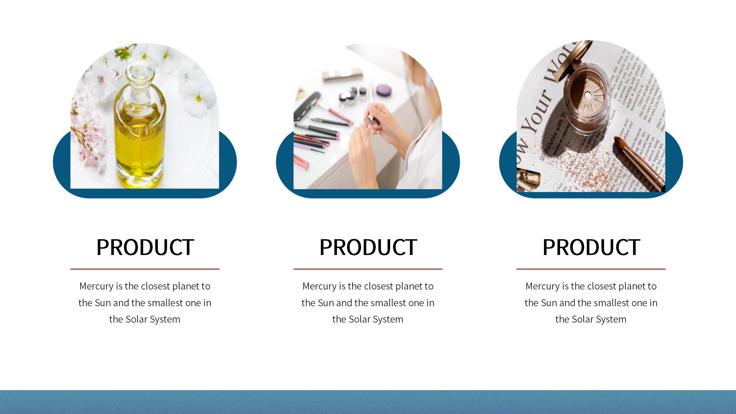 藍色漸變中國風化妝品品牌介紹新產品推廣產品分析報告PPT模板