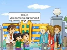 《Welcome to our school》Flash动画课件7