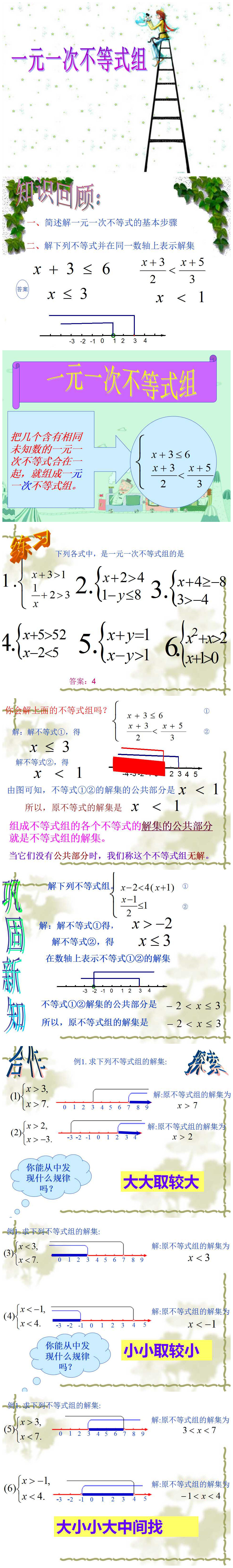 一元一次不等式组不等式与不等式组PPT课件2