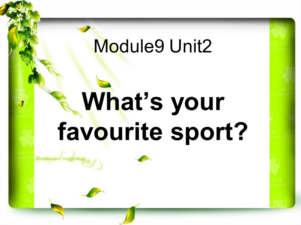 《What’s your favourite sport?》PPT课件2