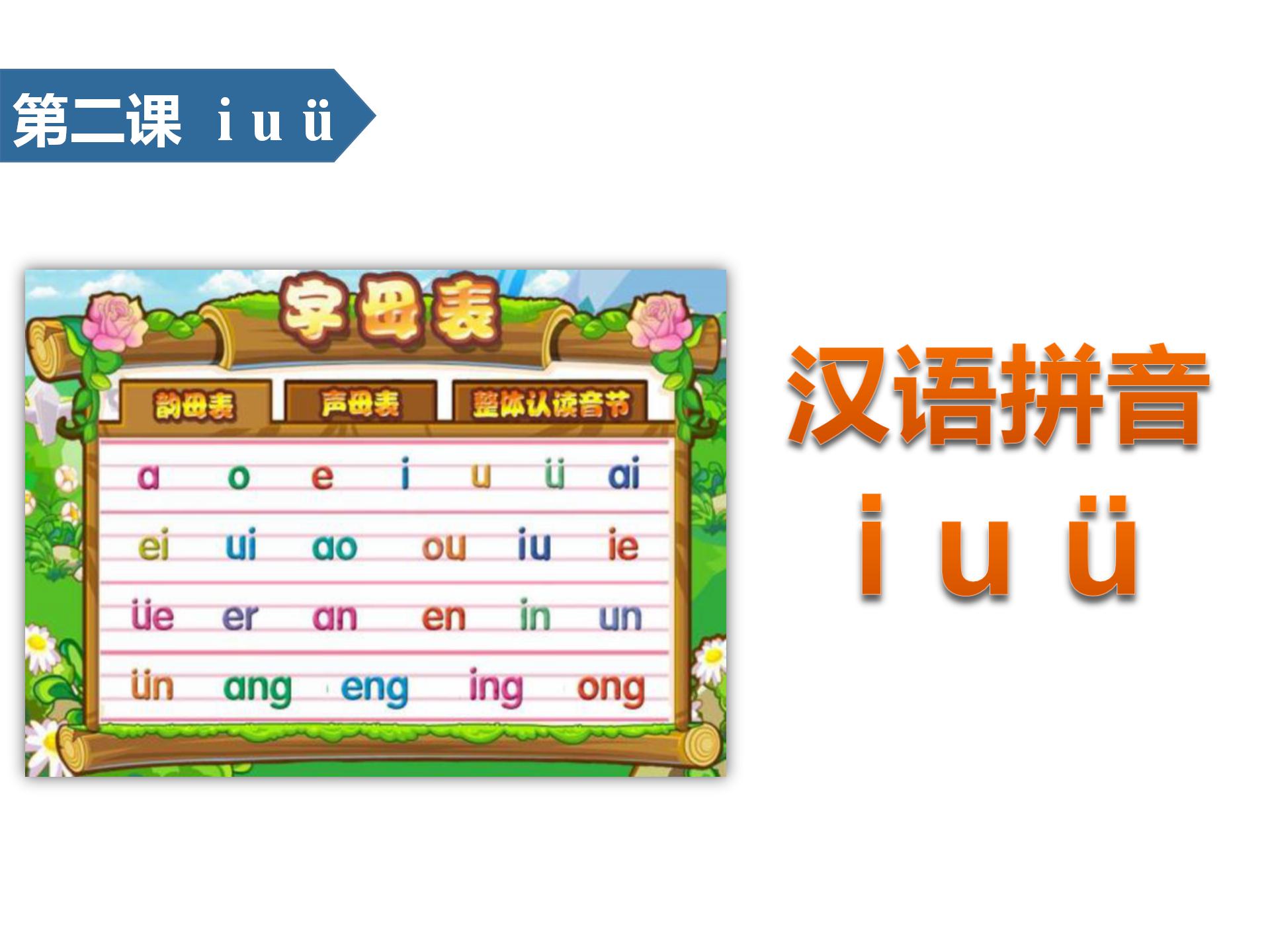 小学语文课件汉语拼音《iuü》PPT模板