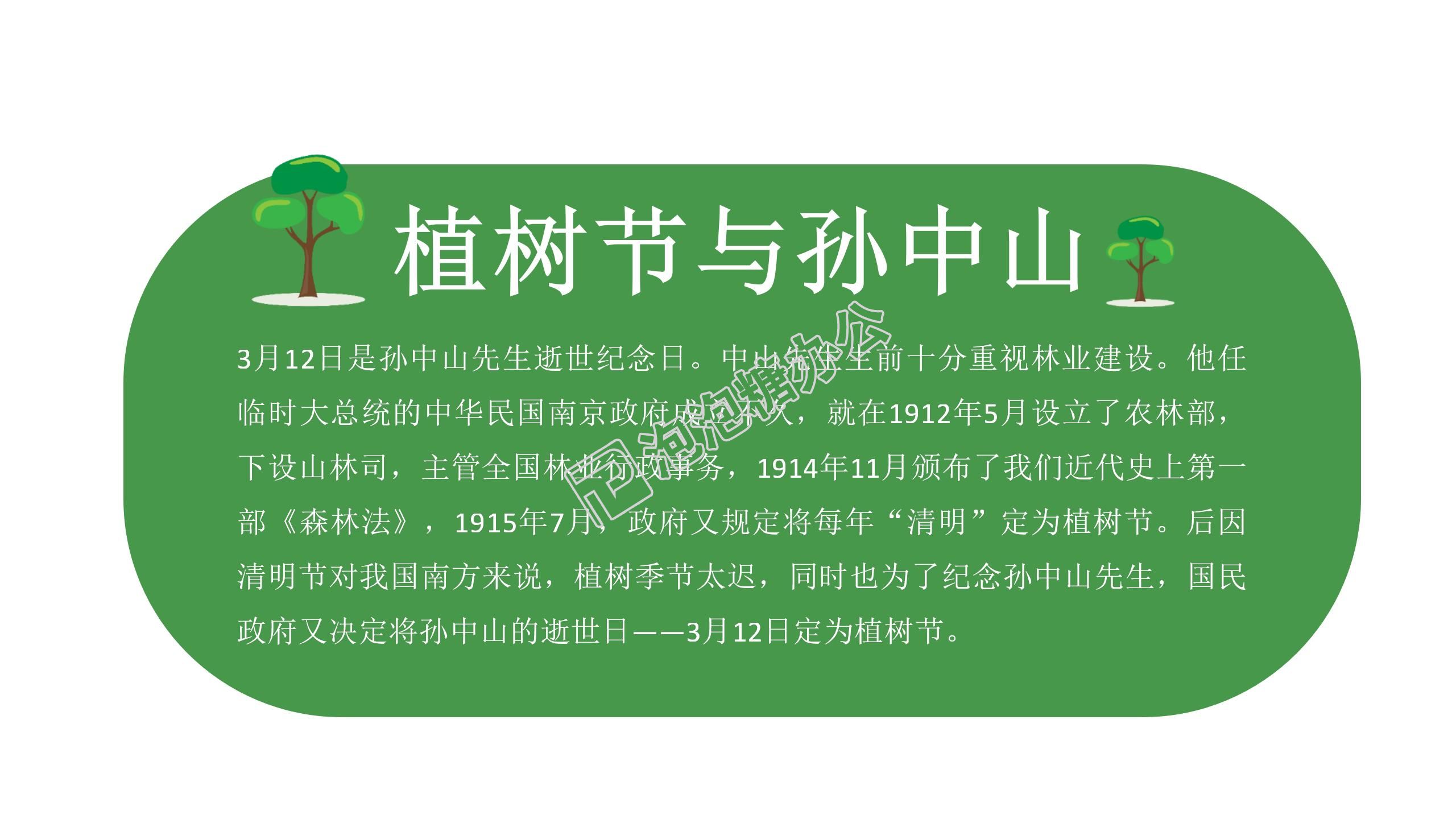 绿色简约大气植树节主题活动植树节班会公益宣传PPT模板