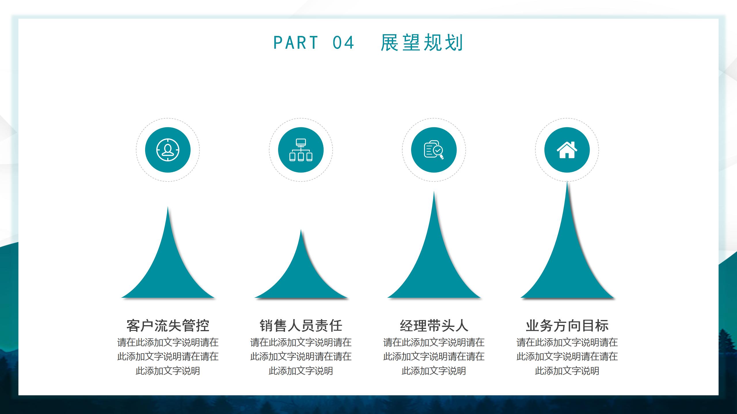 绿色商务工作汇报项目总结职业规划PPT模板