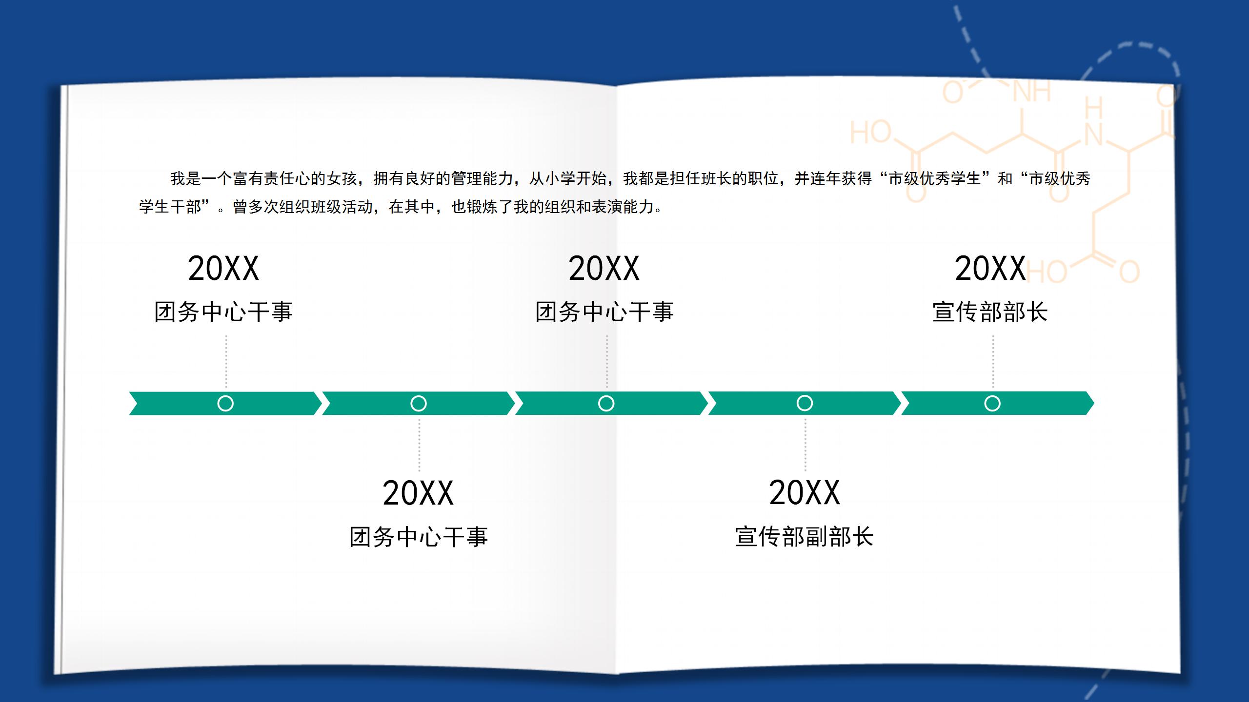 深蓝色简约化学演讲高中化学说课PPT模板