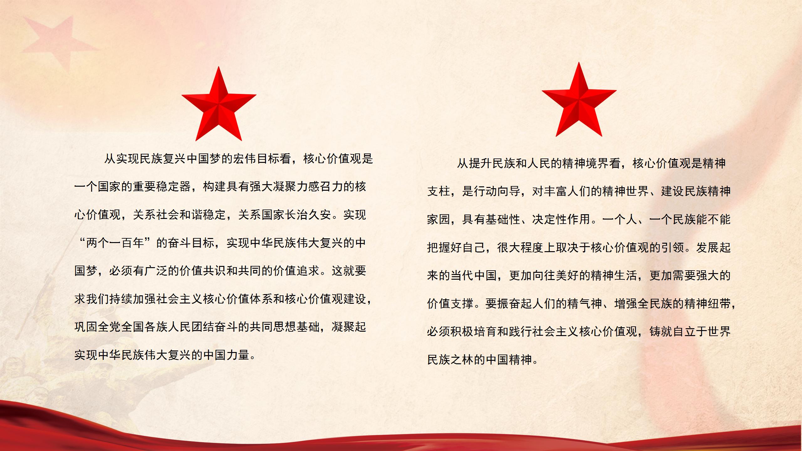 简洁大气中国风社会主义核心价值观PPT模板