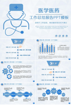 精美醫(yī)學(xué)醫(yī)藥工作總結(jié)報告PPT模板